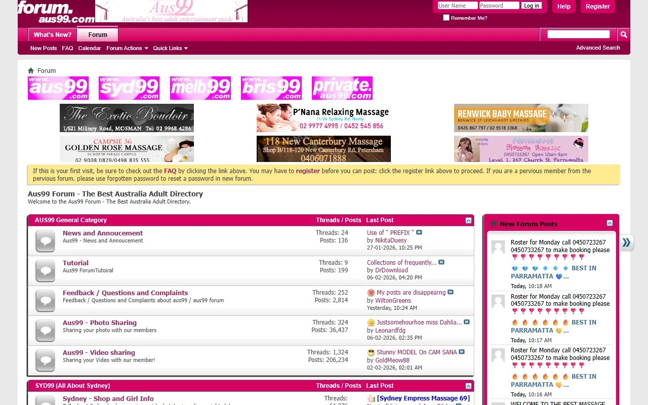 Screenshot of Aus99Forum